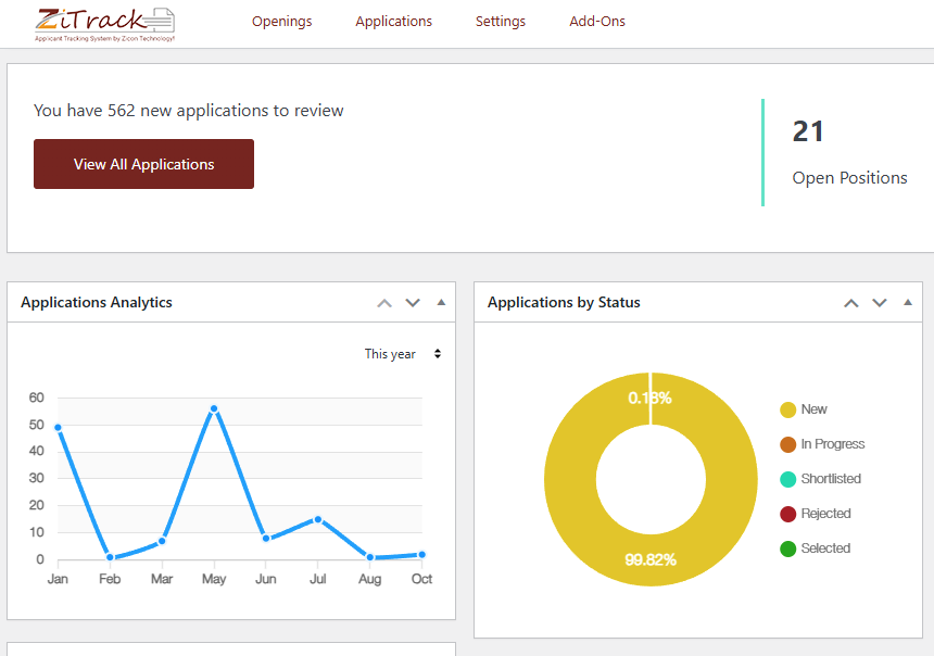 ZiTrack Dashboard Preview